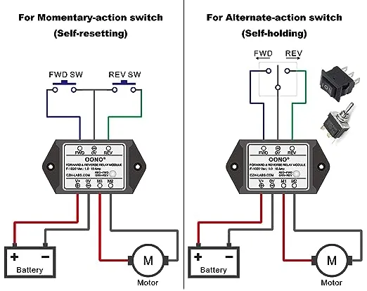 Forward and Reverse Relay Module for Motor/Linear Actuator, Reversing Relay Module (DC 12V)