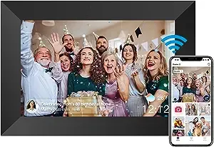 Digital Picture Frame Dreamtimes 8 Inch WiFi Digital Photo Frame with IPS HD Touch Screen, Smart Cloud Photo Frame with 16GB Storage, Easy Setup to Share Photos or Videos Remotely via AiMOR App