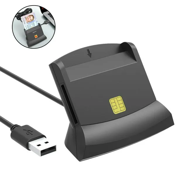 Zoweetek Multi-Function CAC Card Reader, Can Read DOD Military Common Access Smart Card, ID Card, SD, SDHC, SDXC, Micro SD/T-flash, MMC, Micro SDHC, Micro SDXC and SIM