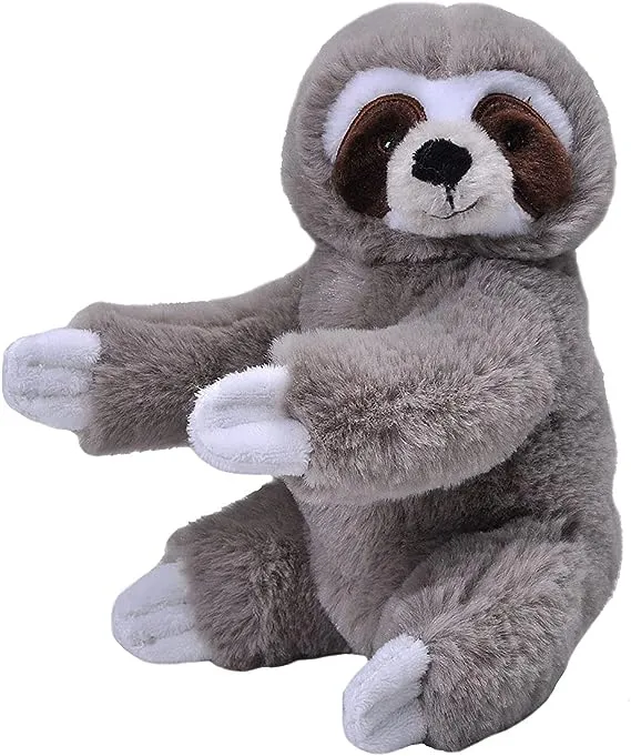 Wild Republic EcoKins Mini Sloth Stuffed Animal 8 inch, Eco Friendly Gifts for Kids, Plush Toy, Handcrafted Using 7 Recycled Plastic Water Bottles (24793)