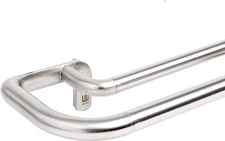 Umbra Twilight Double Curtain Rod Set, 48-88", Nickel