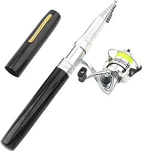 Lixada Fishing Rod Reel Combo Mini Pen Fishing Pole Kit Telescopic Fishing Rod Spinning Reel Combo Kit