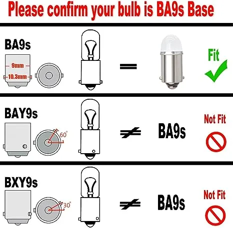 Yoper BA9S 53 57 1895 64111 LED Light Bulb for Car 12V White