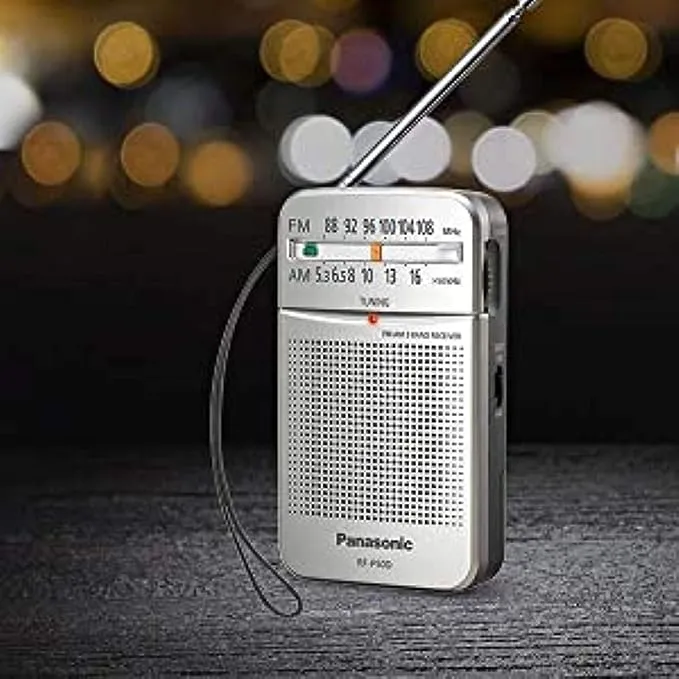 Panasonic Rf-P50D Pocket AM/FM Radio Silver RF-P50D