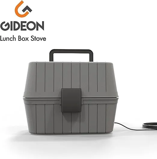 Gideon Heated Electric Lunch Box 12-Volt Portable Stove For Car, Truck, Camping, Etc. - Enjoy Hot Delicious Meals