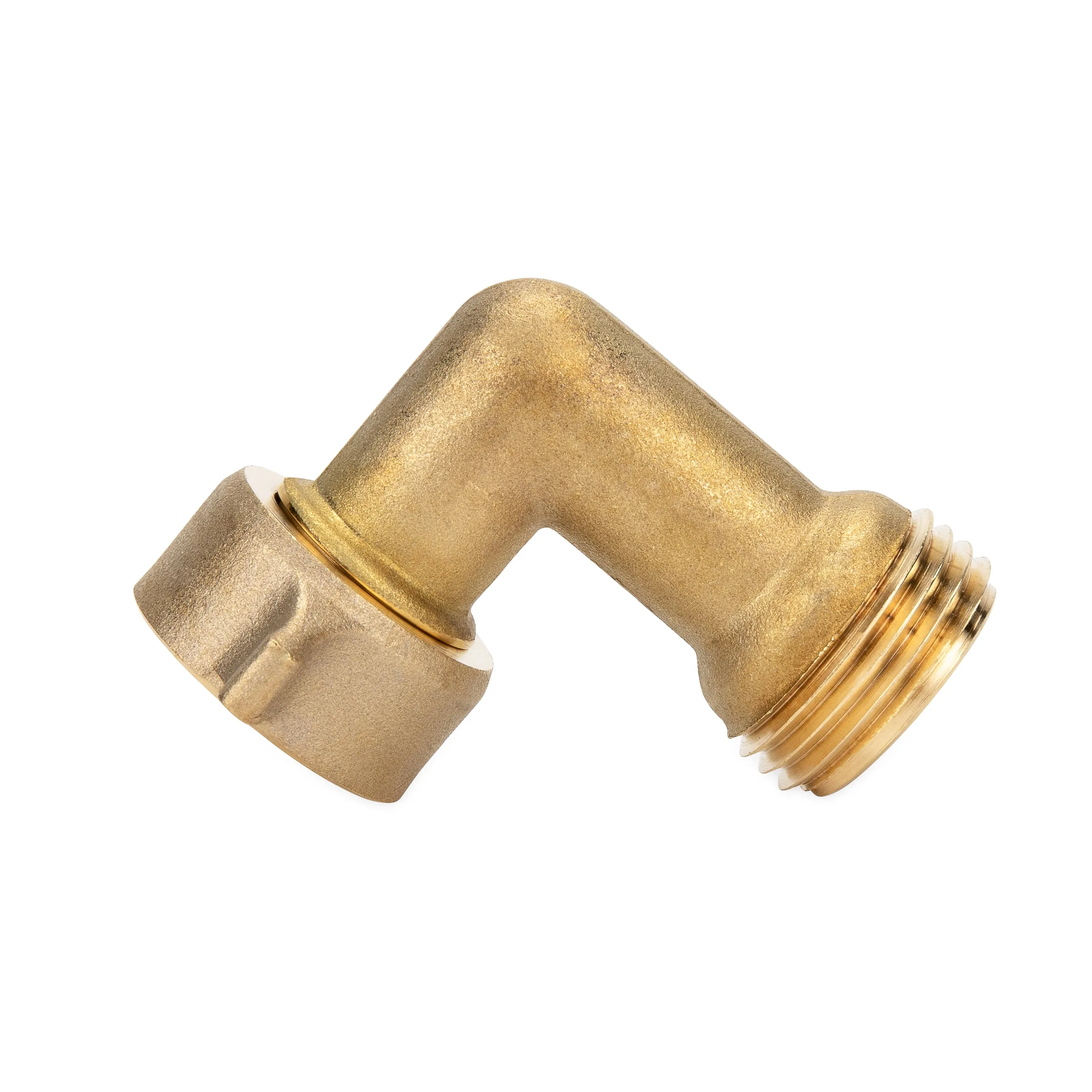 Camco 90-Degree Hose Elbow for RV Water Hose, Solid Brass (22505)