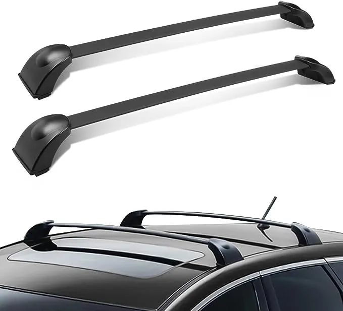 DNA MOTORING PT-ZTL-8034 Pair Aluminum Car Roof Rack Cross Bars Compatible with 07-12 Mazda CX-7,Black