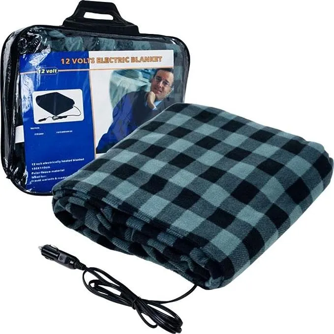 Stalwart Heated Car Blanket 12-volt Electric Blanket for Car, Truck, Suv, or Rv