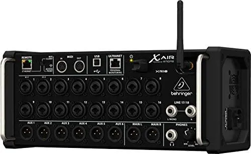 Behringer X AIR X18 18 Channel, 12-Bus Digital Mixer for iPad/Android Tablets with 16 Programmable Midas Preamps, Integrated Wifi Module and Multi Channel USB Audio Interface