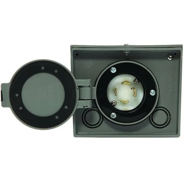 30 Amp Raintight Resin Power Inlet Box