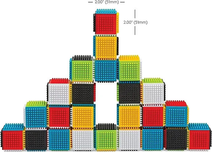 Infantino Press &amp; Stay Sensory Blocks  Full Set of 24 Blocks 6M+ Very Clean