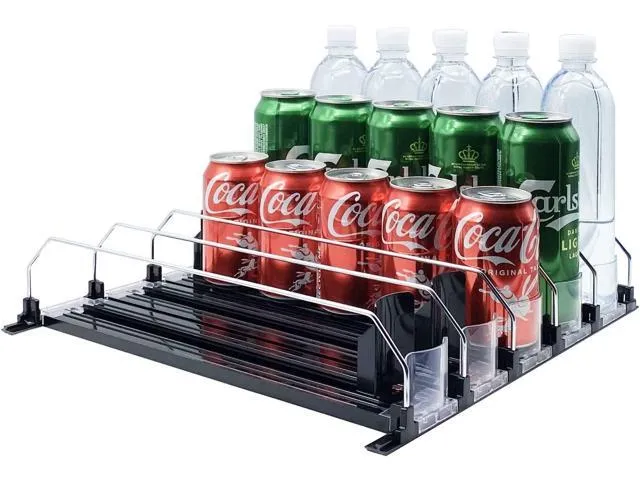 Soda Can Organizer for Refrigerator-Automatic Pusher Glide, 12oz 16oz 20oz Drink Organizer for Fridge-Holds up to 25 CansSoda Can Organizer for Refrigerator-Automatic Pus…