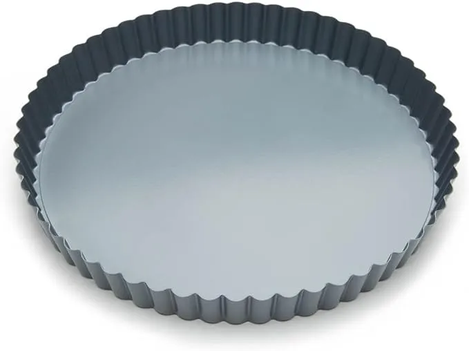 Fox Run Removable Bottom Non-Stick Tart and Quiche Pan, Loose Bottom Quiche Pan - 9.5-inch