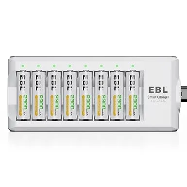 EBL 8 Bay Smart AA AAA Battery Charger