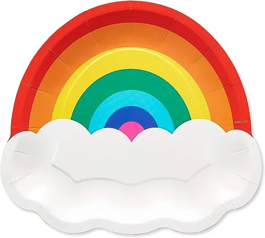 American Greetings Rainbow Dinner Plates