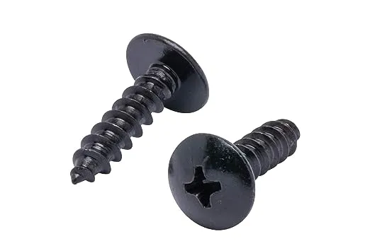 10 X 3/4" Stainless Truss Head Phillips Wood Screw, (25 Pack), Black Xylan Coated 18-8 (304) Stainless Steel Screws Corrosion Resistant by Bolt Dropper