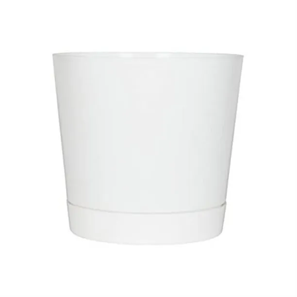 Novelty Majestic Full Depth Cylinder Pot, Glossy White, 14-Inch (10142)