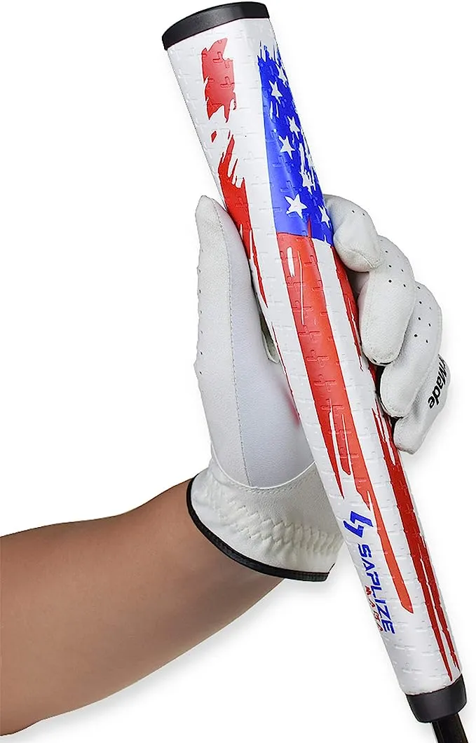 SAPLIZE Golf Putter Grip, Midsize, Lightweight Golf Grips, Pistol Shape Anti-Slip Pattern, Choose Between USA Flag Series, Excellent Push for Golfer