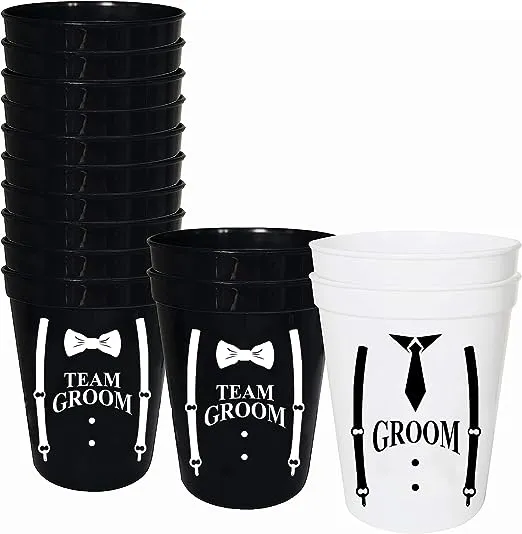 LADY&HOME 13 Packs Bachelor Party Team Groom Cups