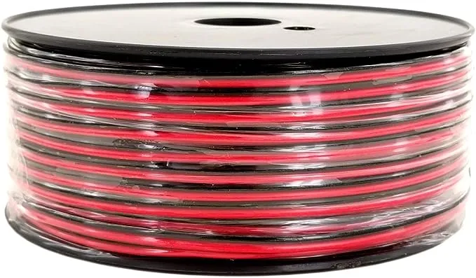 GS Power Pure Copper 24 AWG (American Wire Gauge) 200 feet Red & 200â€™ Black Bonded Zip Cord Cable for Car Audio 12Volt Automotive LED Light Harness Wiring (Also Available in 50 & 100 ft roll)