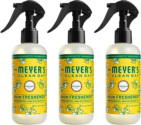 Mrs. Meyer's Clean Day Room and Air Freshener Spray, Non Aerosol Spray Bottle Infused with Essential Oils, Peony, 8 fl.