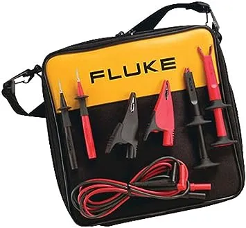 Fluke TLK-220 SureGrip Industrial Test Lead Kit with Zippered Vinyl Carry Case