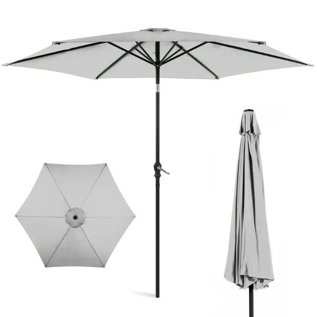 Best Choice Products 10ft Outdoor Steel Market Patio Umbrella