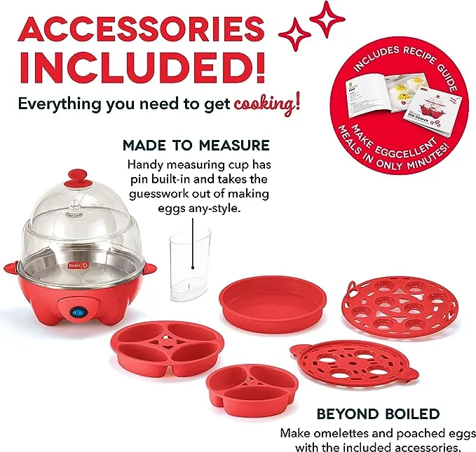 Dash Deluxe Egg Cooker - Red