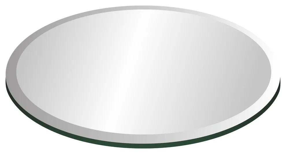 1/4" Thick Round Glass Table Top Flat Polish Tempered - 28 inch