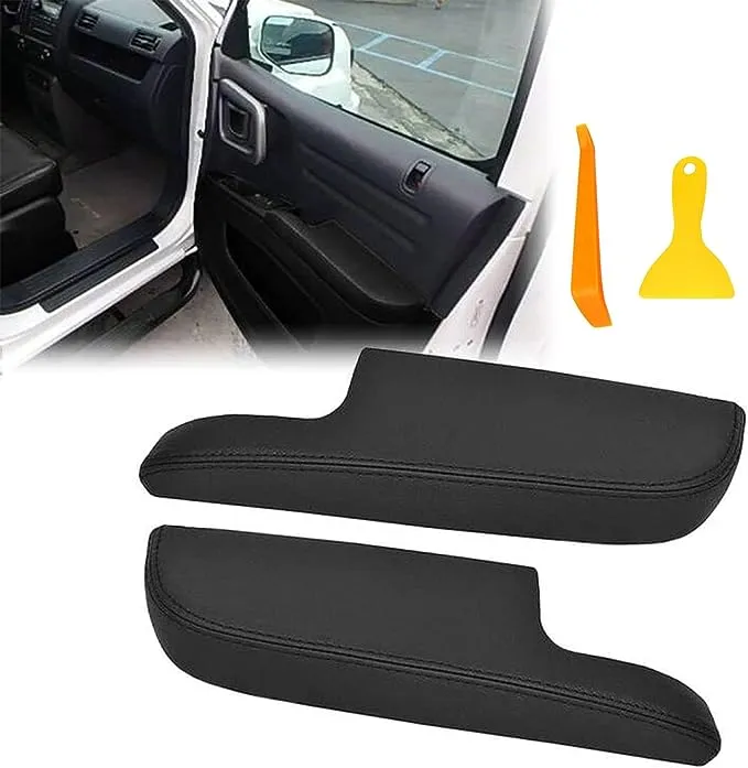 FZJDSD Beige Front Leather Door Panel Armrest Cover Compatible with Honda Ridgeline 2009 2010 2011 2012 2013 2014