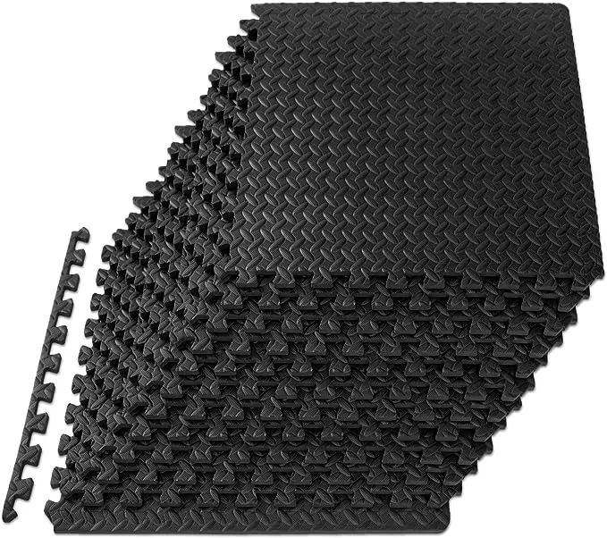 ProsourceFit Puzzle Exercise Mat ½”, EVA Interlocking Foam Floor Tiles for Home Gym, Mat for Home Workout Equipment, Floor Padding for Kids, Available in Packs of 24 SQ FT, 48 SQ FT, 144 SQ FT