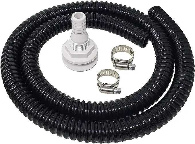 Bilge Pump Hose 3/4-Inch Dia Plumbing Kit | 5 FT Premium Quality Kinkfree Flexible PVC Hose Made In USA | Includes 2 Hose Clamps and Thru-Hull Fitting