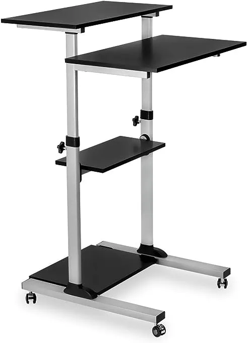 Mount-It! Height Adjustable Rolling Stand Up Desk