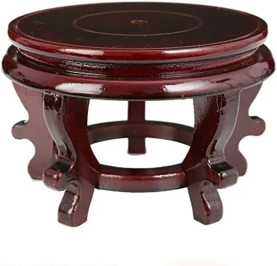 STOBOK Chinese Rosewood Display Stand Oriental Furniture Wooden Base Square Teapot Base Bonsai Vase Display Stand