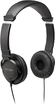 Kensington Hi-Fi Headphones, 3.5mm, 6ft Cord, Safe Listening Limit for Kids, School(K97602WW), Black