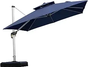 Purple Leaf 10 Feet Square Patio Umbrella