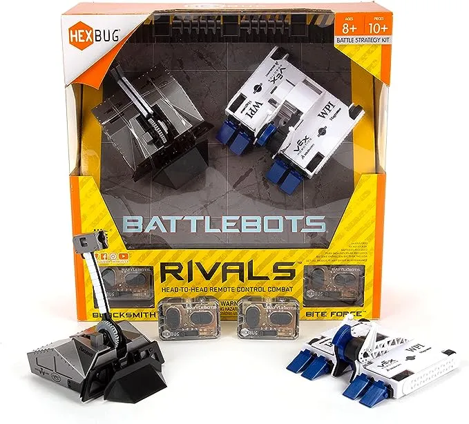 HEXBUG BattleBots Rivals 4.0 (Blacksmith and Biteforce), Remote Control Robot Toys for Kids, STEM Toys for Boys and Girls Ages 8 & Up, Batteries Included