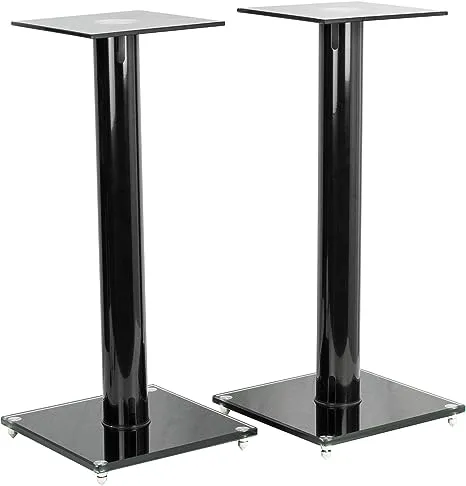 VIVO Premium Universal 23 inch Floor Speaker Stands for Surround Sound and Book Shelf Speakers, 2 Stands Included, STAND-SP02B