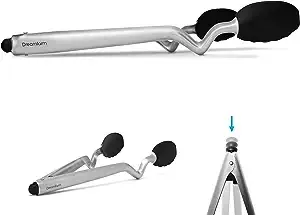 Dreamfarm Clongs Grippy Silicone & Stainless Steel Kitchen Cooking Tongs with Click-Lock Open & Close - 12" Black