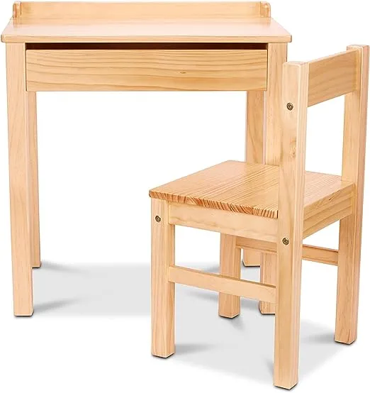 Melissa & Doug Wooden Lift-Top Desk & Chair - Honey