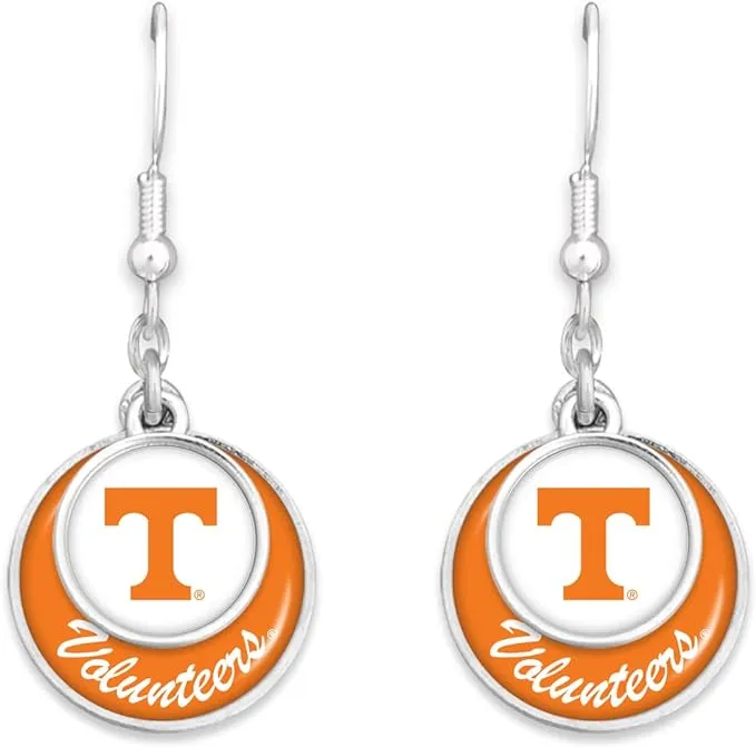 Tennessee Volunteers Stacked Disk Earrings Jewelry Gift Licensed UT