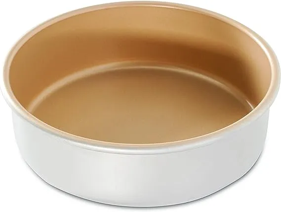 Nordic Ware 9" Round Non-stick Natural Aluminum Cake Pans (2 Pack), Metallic