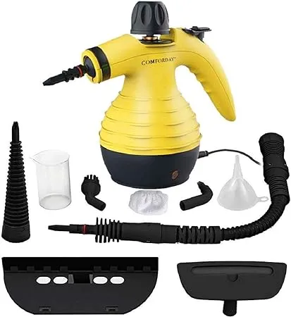 Comforday Multi-Purpose Handheld Pressurized Steam Cleaner with 9-Piece Accessories