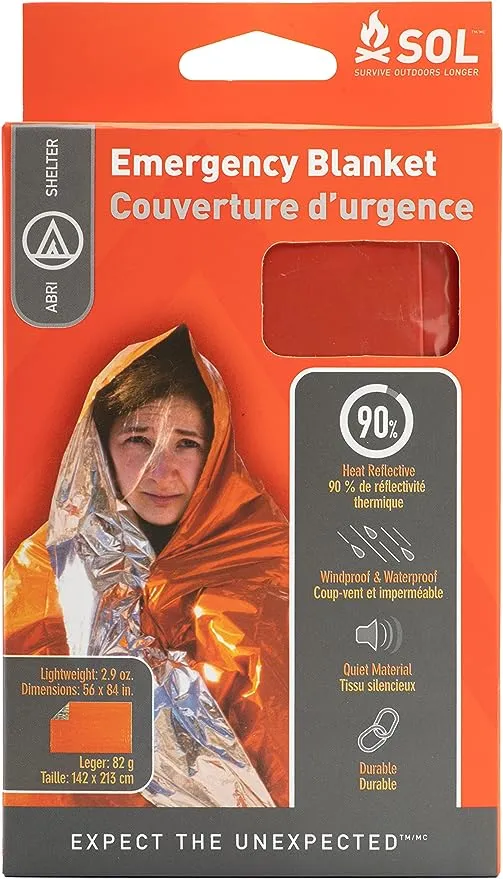 SOL (Survive Outdoors Longer) Emergency Blanket - One Person - 0140-1222