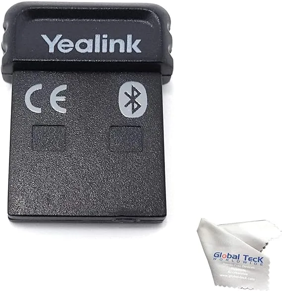 Yealink BT41 Bluetooth Adapter USB Dongle Accessory for Headphones/Headsets - for Yealink IP Phones T27G, T29G, T46G, T48G, T41S, T42S, T46S, T48S, T53, GTW Microfiber