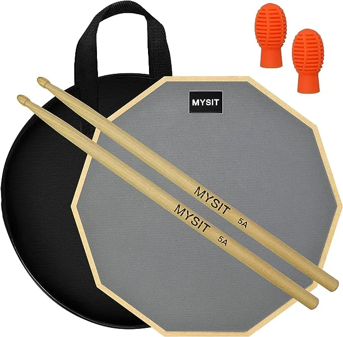 MySit 12-Inch Drum Practice Pad and Sticks Set