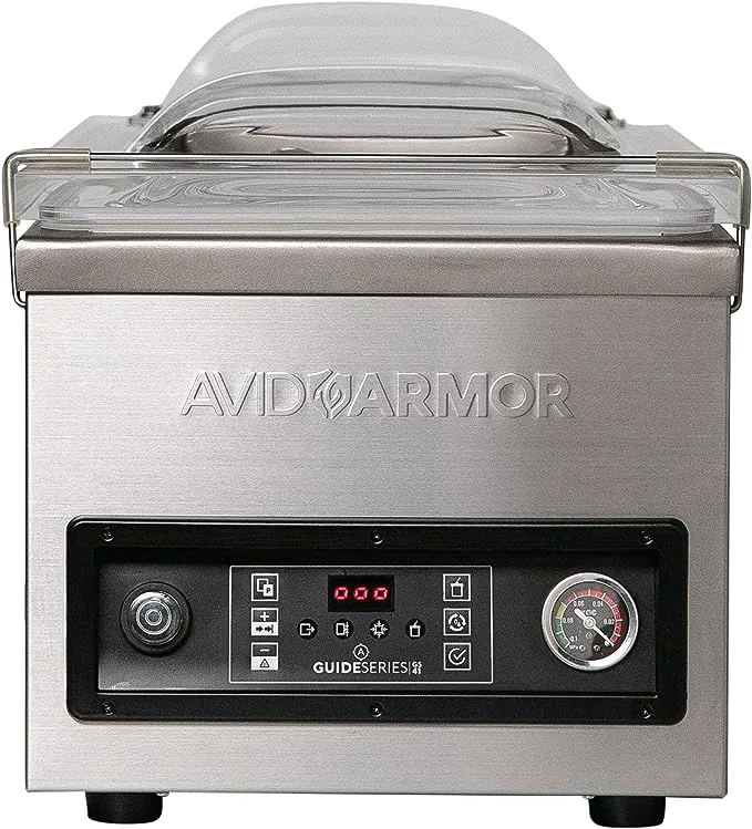 Avid Armor Chamber Vacuum Sealer Gs41 Guide Series 10" Seal Bar Powered by Rotary Oil Pump, for Liquid-Rich Wet Foods, Cooking Sous Vide, Infusions/Pi