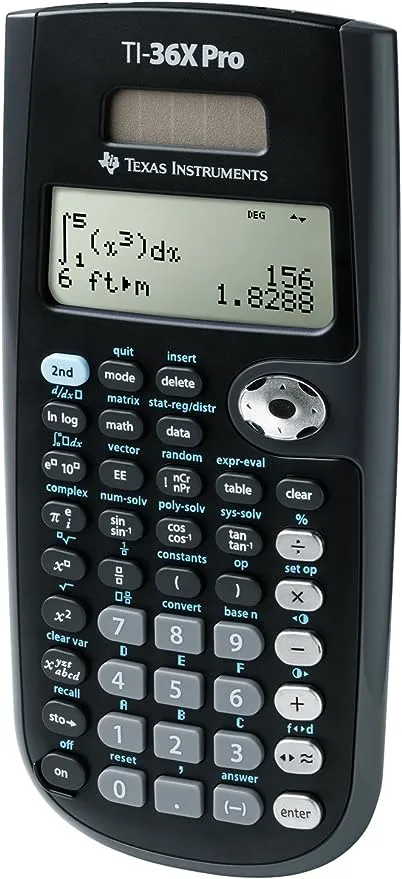 Texas Instruments TI-36X Pro Engineering/Scientific Calculator | 9.7 Inch | Black.