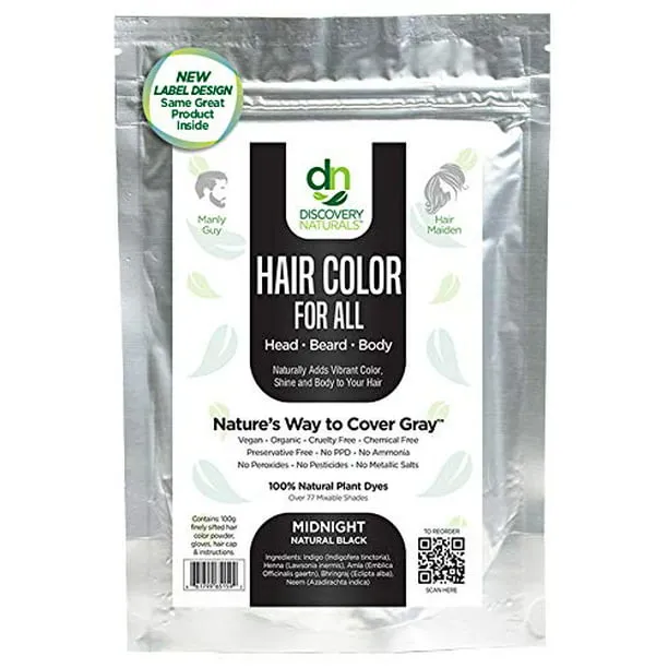 Discovery Naturals - Chestnut Medium Brown Natural Henna Hair Color For Men & Women, 100% Natural & Chemical-Free Dye for Hair & Beard, Easy To Use & Blends Well In Hair