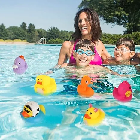 Arttyma Rubber Ducks in Bulk,Assortment Duckies for Jeep Ducking Floater Duck Bath Toys Party Favors (50-Pack)